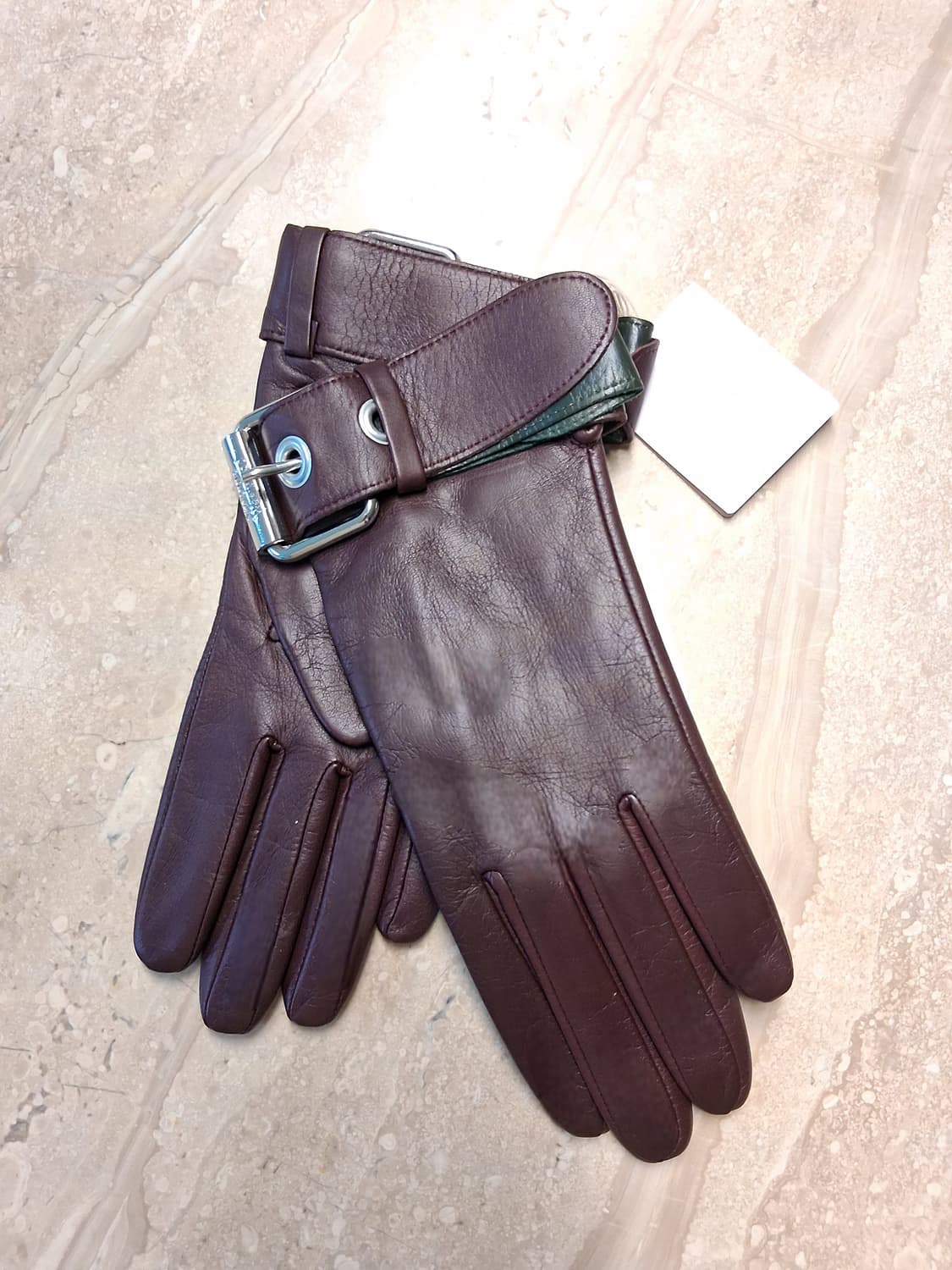 비비안 웨스트우드 양가죽 벨트 장갑 / 버건디 (새상품) 상품이미지4