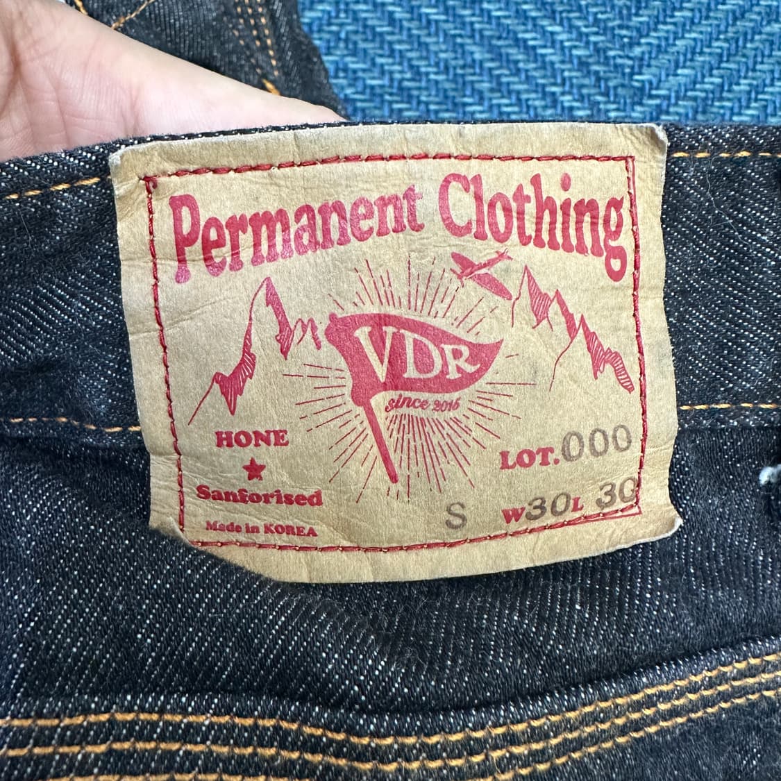 [W30L30] 인세인개러지 X 비디알 더블니 청바지 상품이미지3