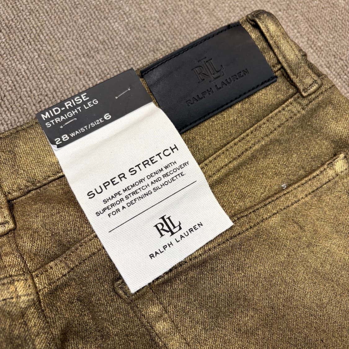 polo 랄프로렌 로렌 우먼스 골드 코팅 데님 28 상품이미지4