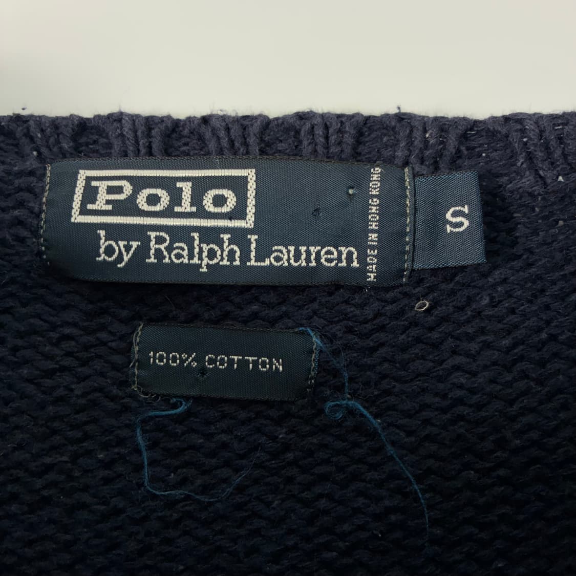 Polo  폴로 랄프로렌 90,s 자수 코튼 네이비 니트  상품이미지4