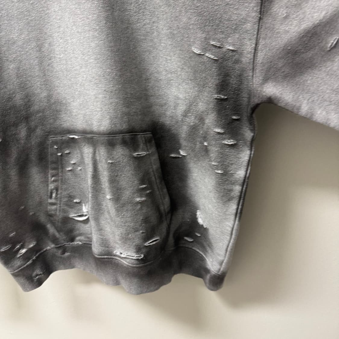 빈티지 디스트로이드  데미지 워싱 후드티 상품이미지5