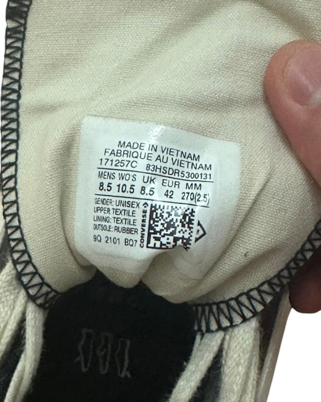 컨버스 x 킴 존스 척 70 유틸리티 웨이브 하이 블랙 270size 상품이미지9