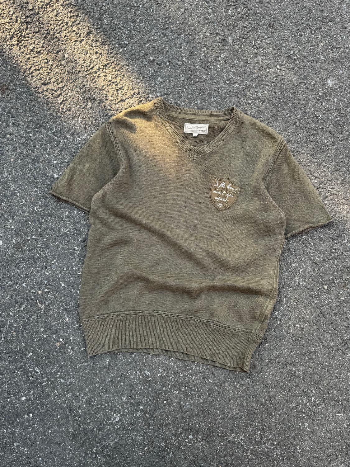 아비렉스 밀리터리 니트 반팔티셔츠  상품이미지1