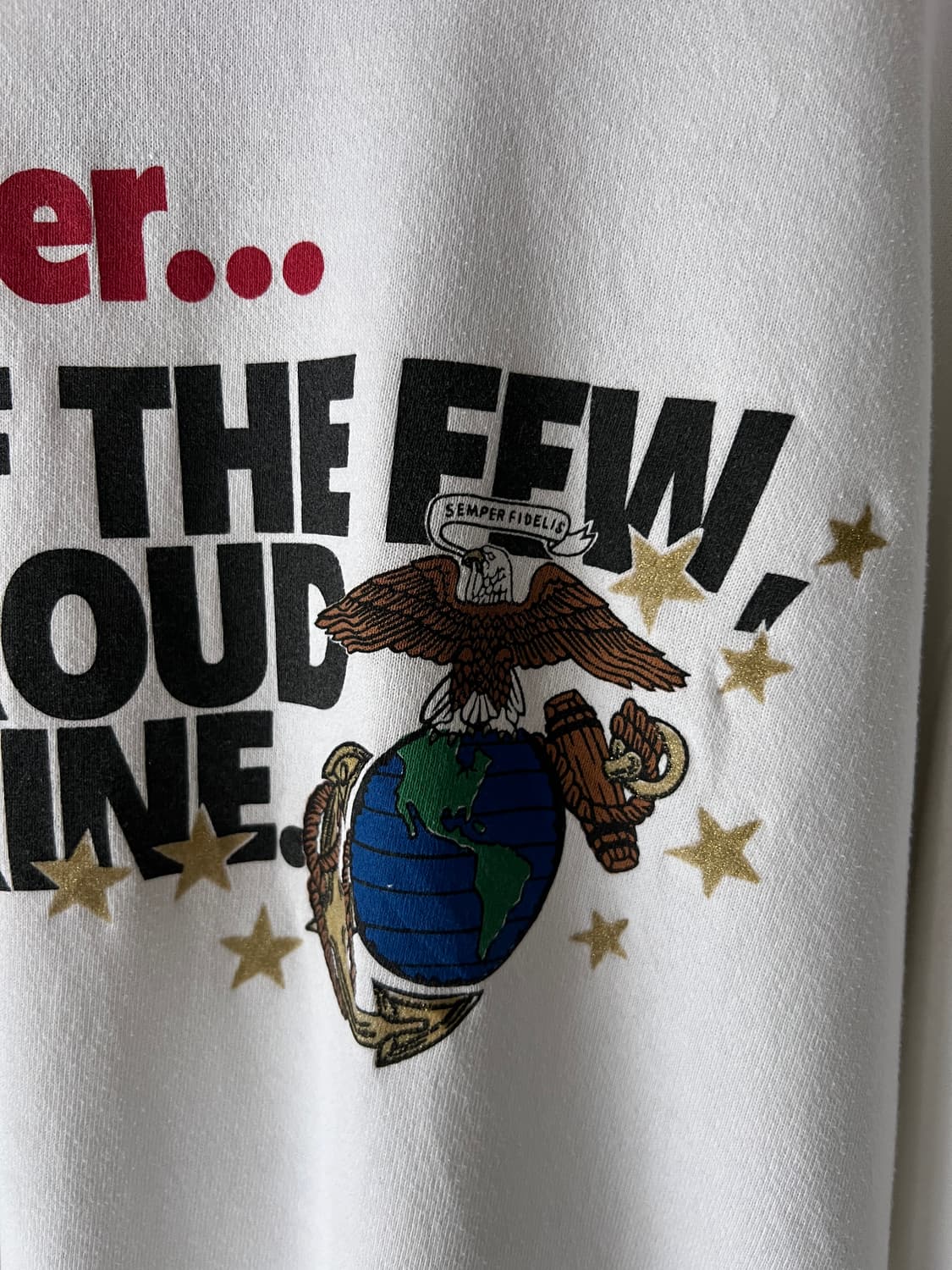 [XL]90's U.S MARINE SISTERS 화이트 스웻셔츠 상품이미지4