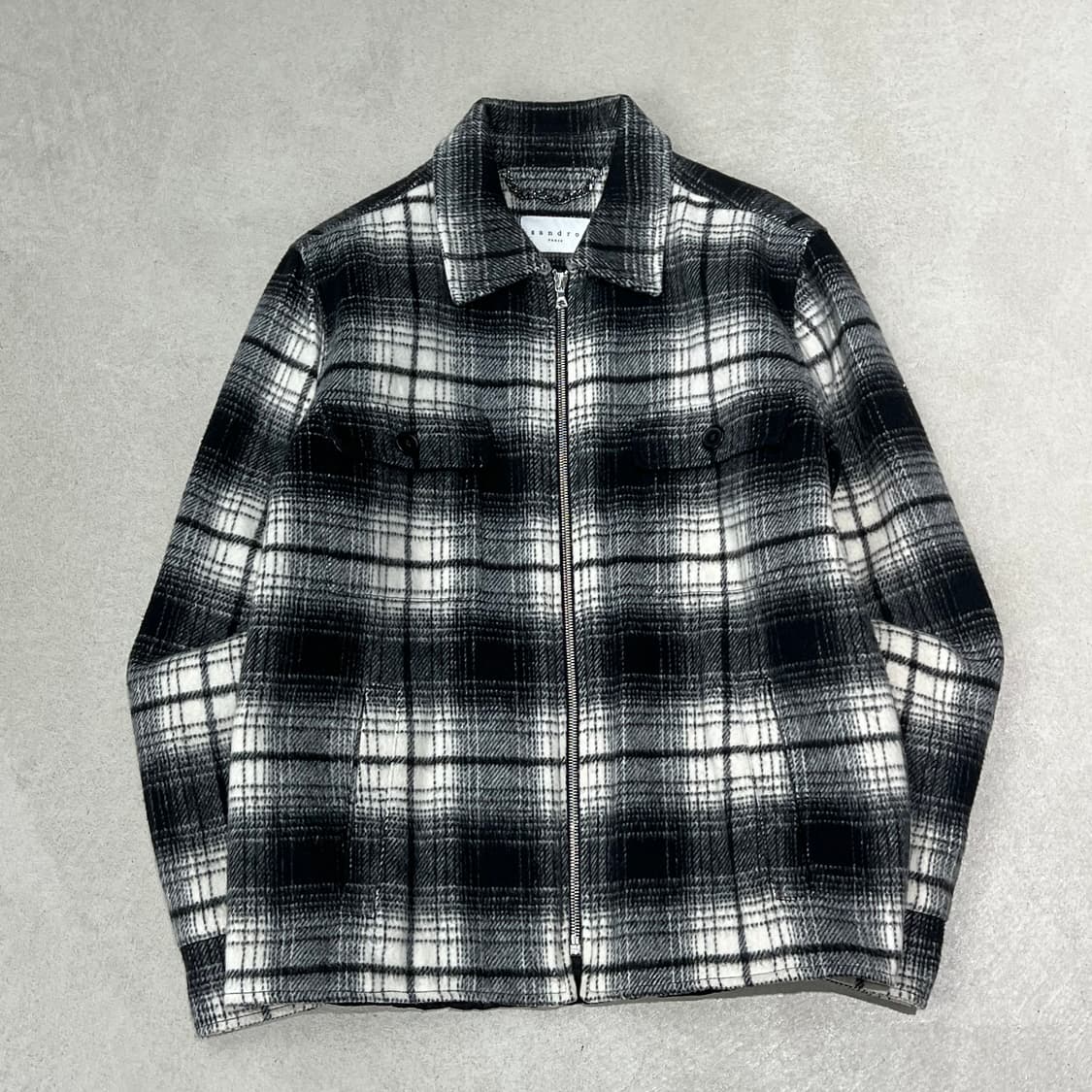 산드로 울 체크 자켓 s09683 상품이미지1