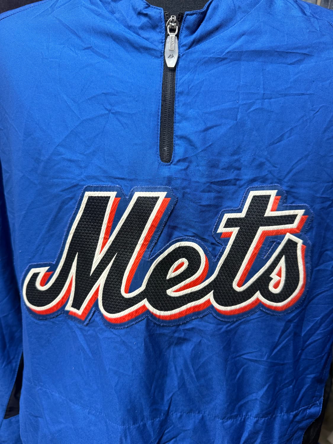 [M] 마제스틱 어센틱 MLB 뉴욕 메츠 풀오버 자켓 상품이미지2