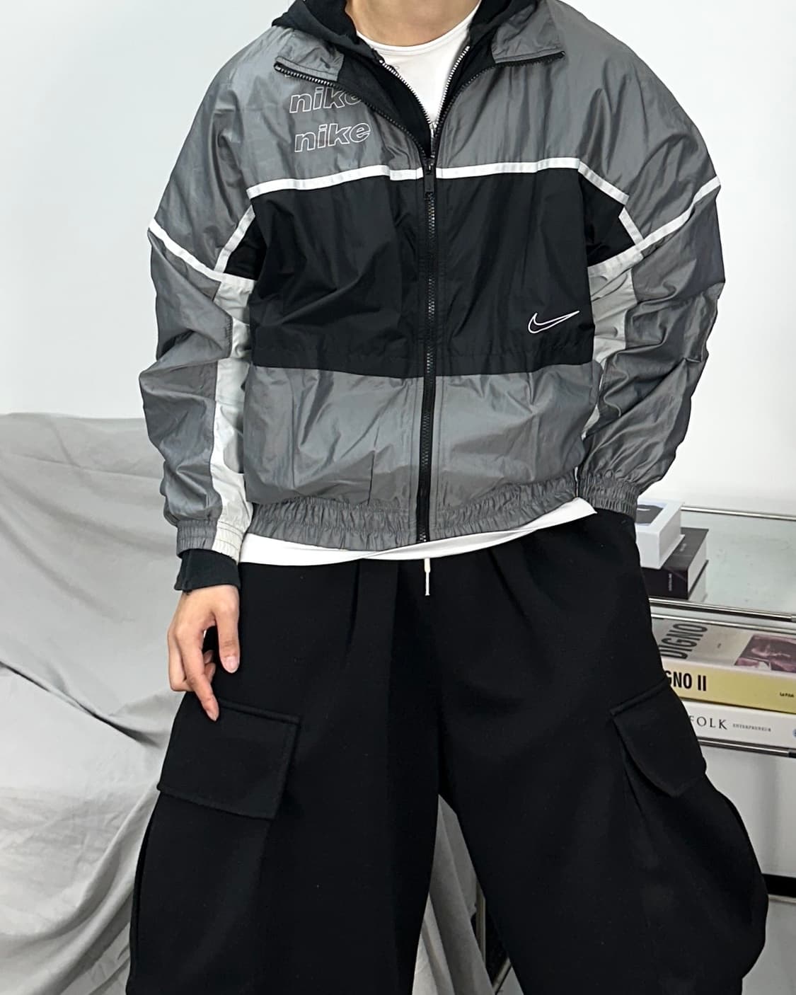 나이키 빅로고 아카이브 RMX 우븐 바람막이 M 상품이미지2