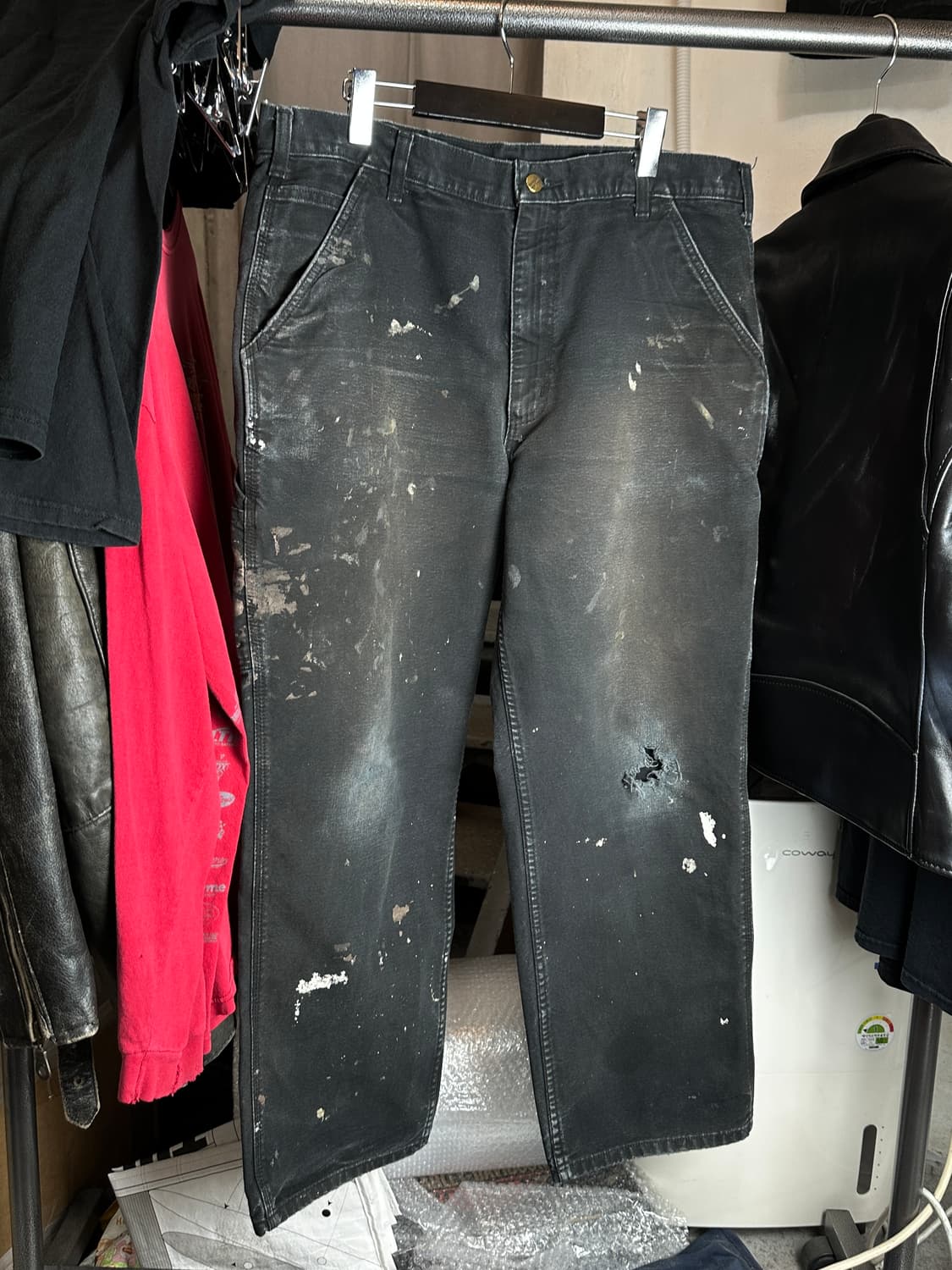 OG 칼하트 싱글니 워크 팬츠 하드 페이딩 칼하트 더블니 상품이미지9