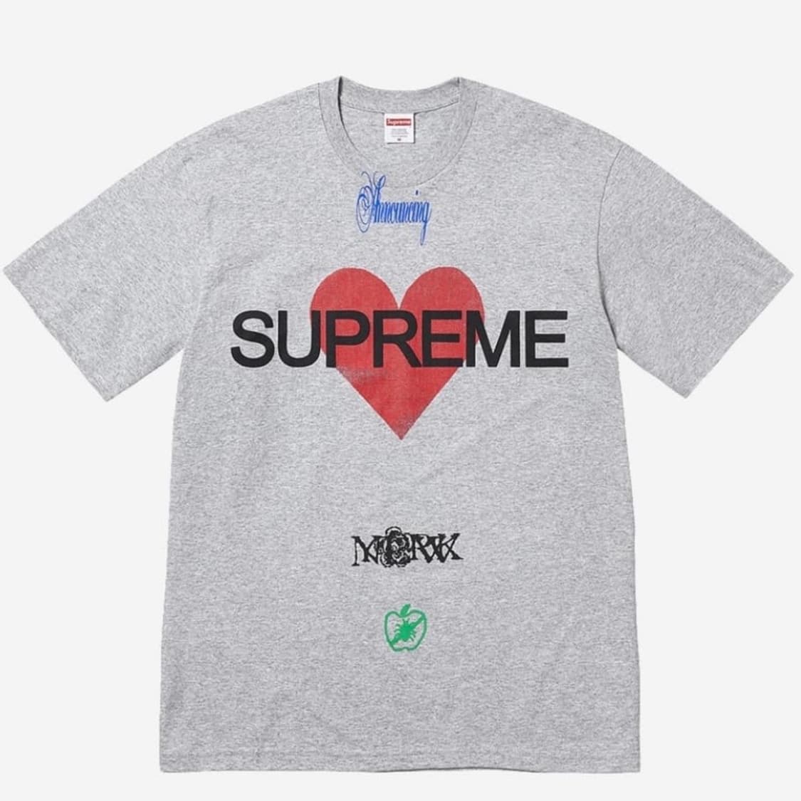 슈프림 어나운싱 반팔 티 헤더 그레이 s 구해요 상품이미지1