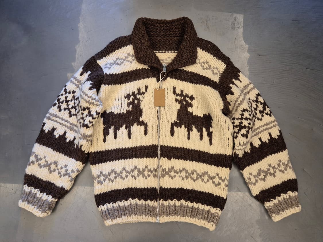 90s 헤비울 코위찬 짚업 상품이미지1