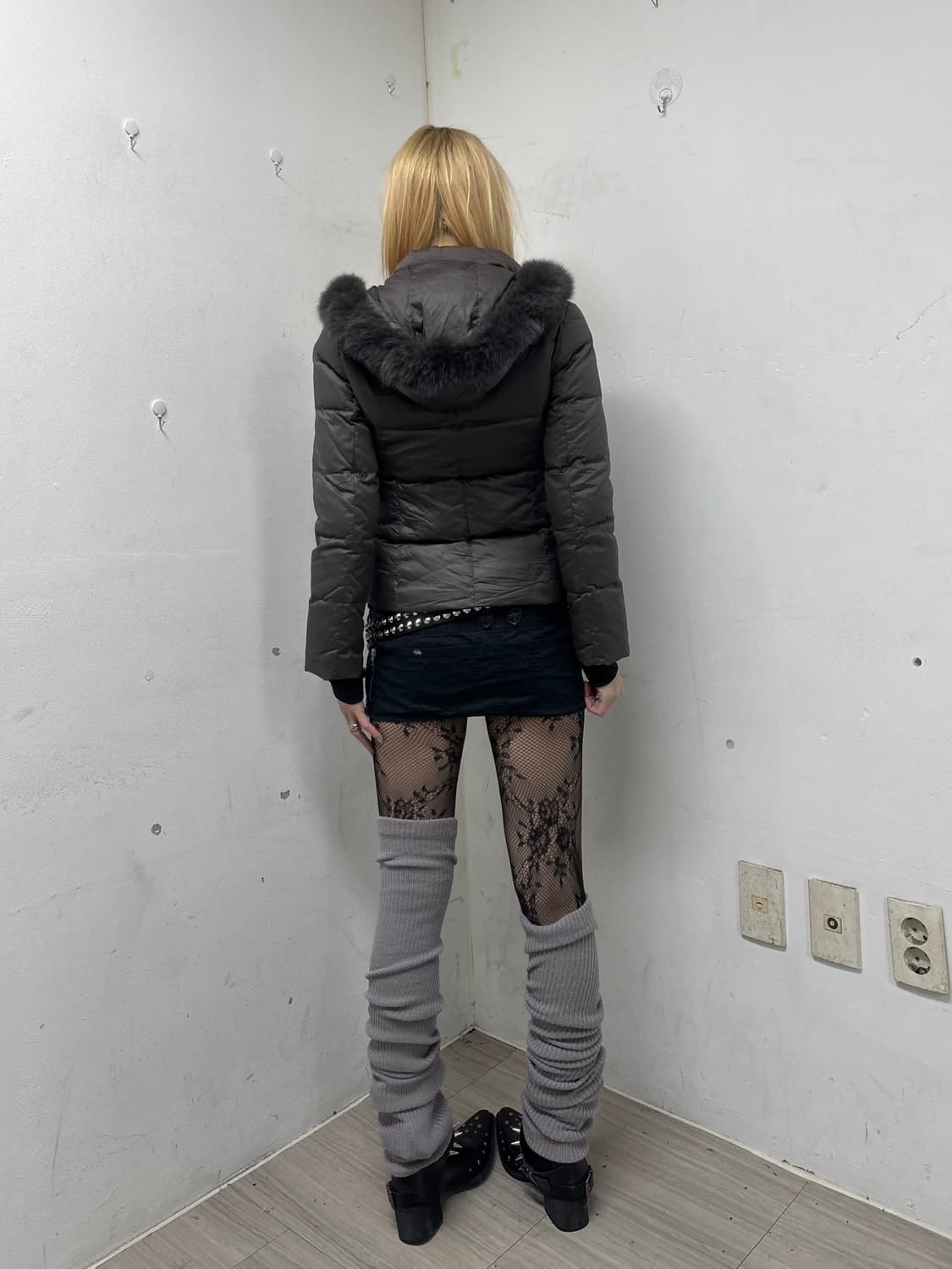 Y2K Grey Fur Padding 상품이미지3