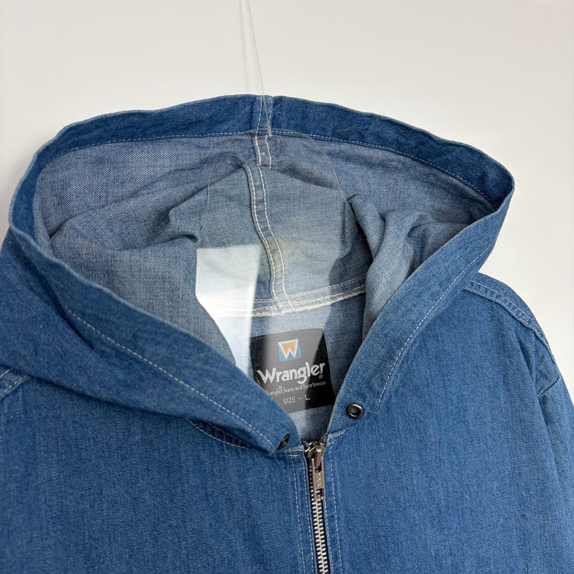 80s 랭글러 데님 청 후드 자켓 집업 상품이미지2