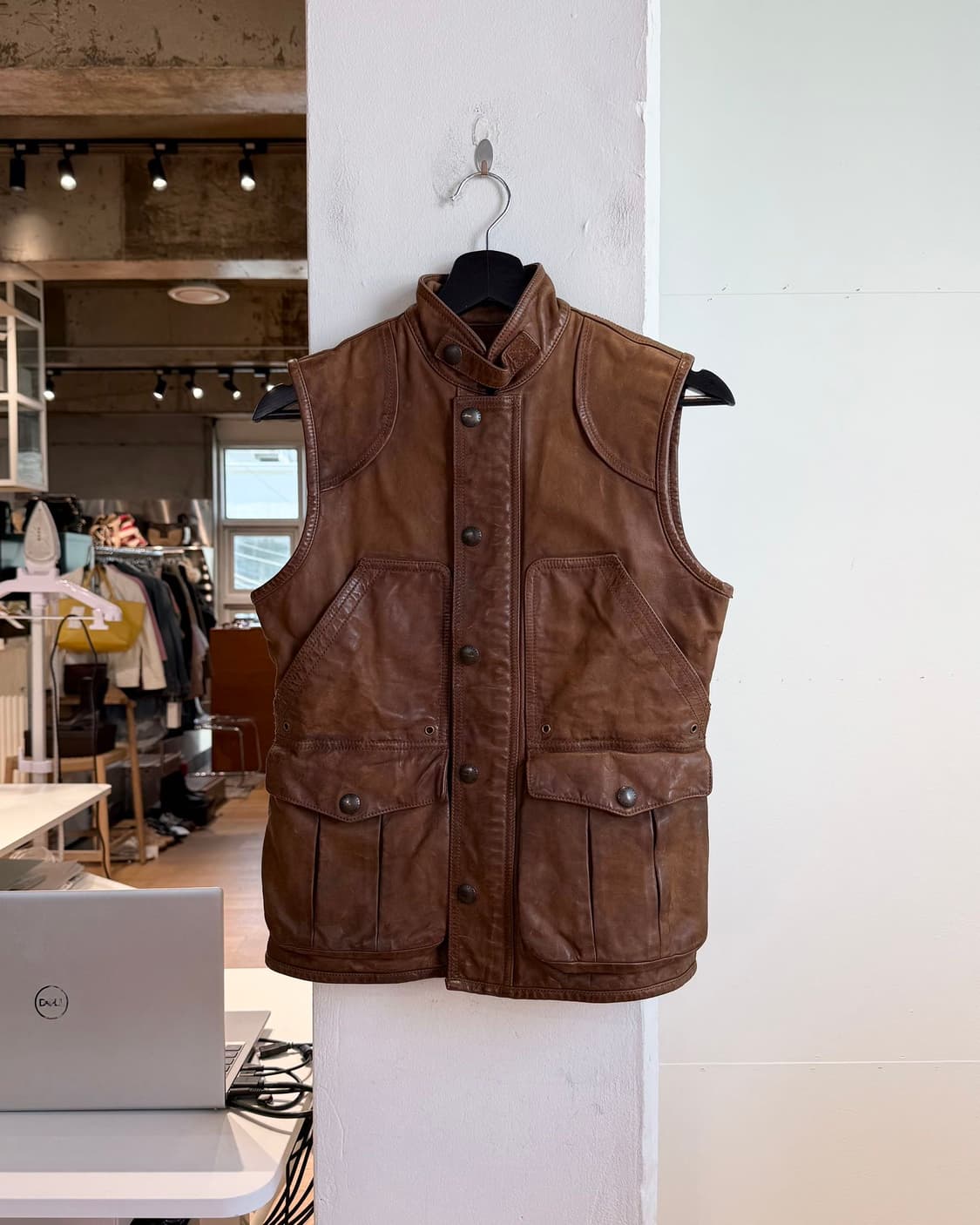 폴로 랄프로렌 브라운 카우하인드 헌팅 베스트 자켓  상품이미지1