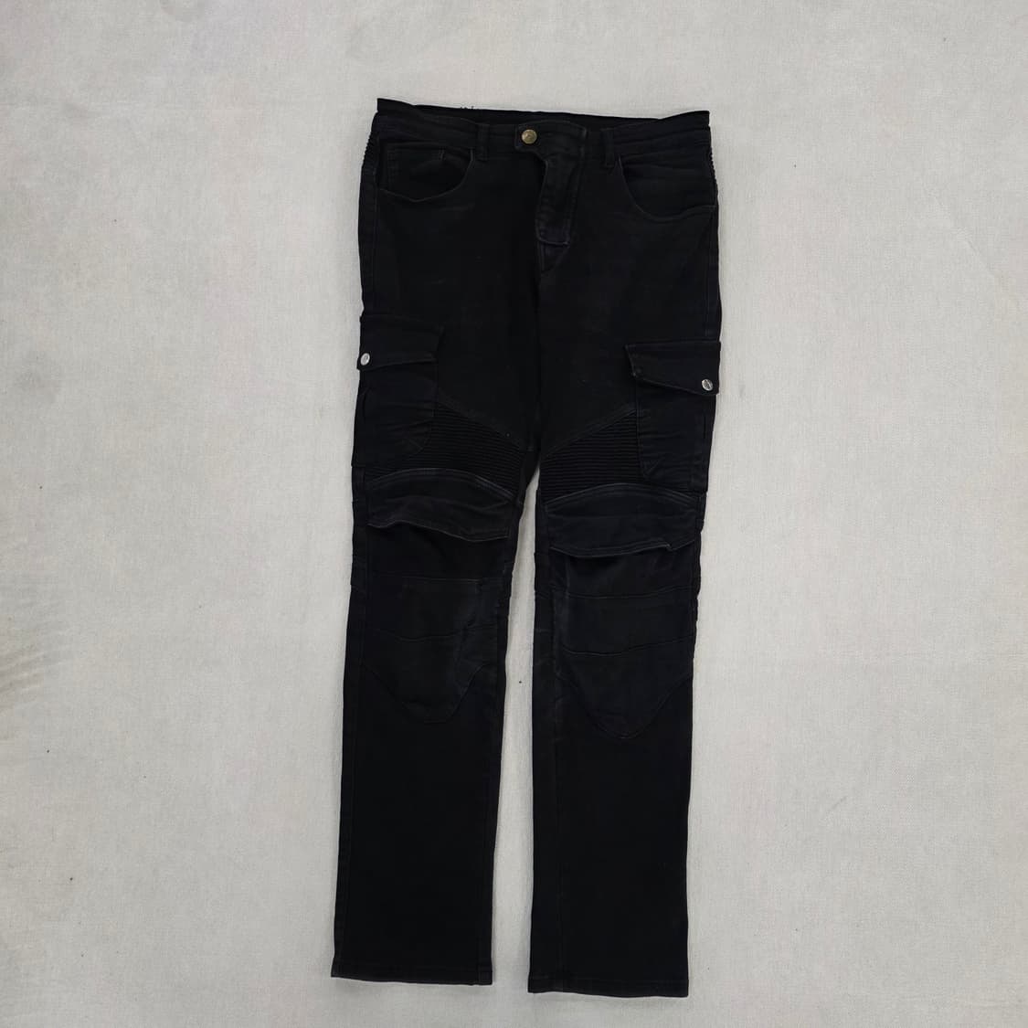 [실측확인] 모토 팬츠 바이크 흑청 데님팬츠 1231J 상품이미지1