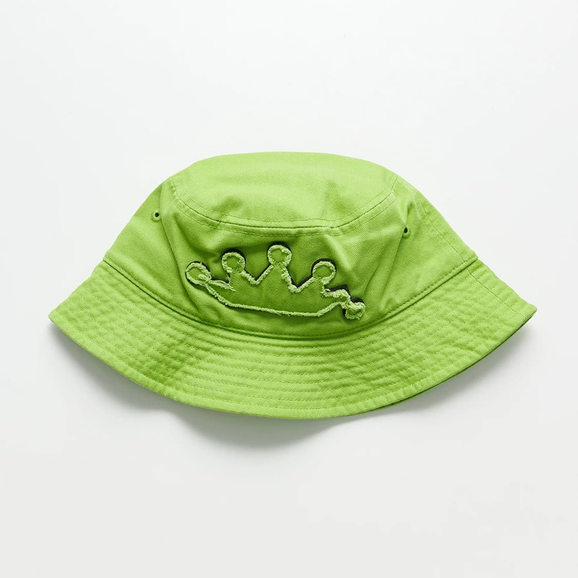 crown applique bucket hat lime 상품이미지2