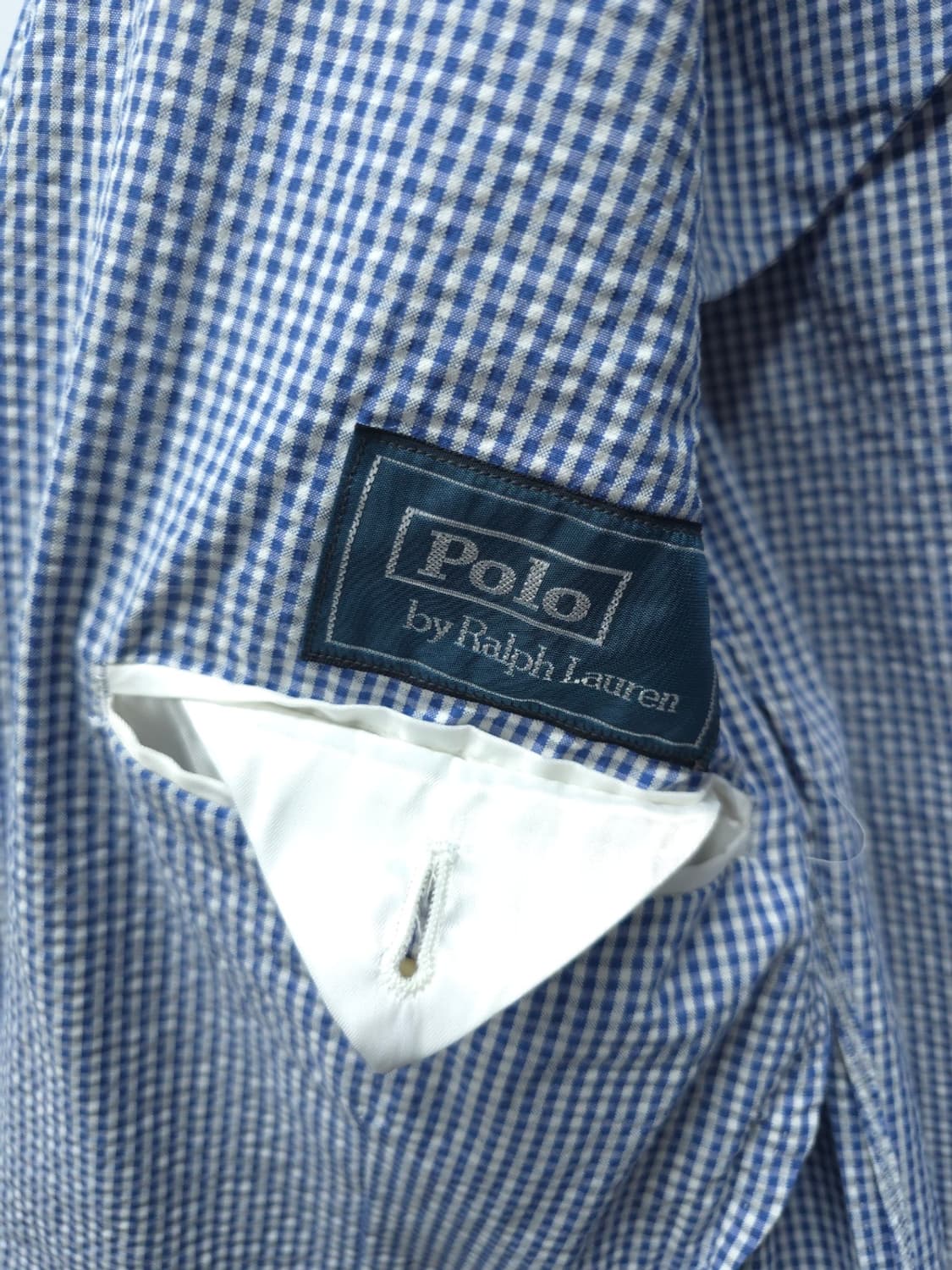 ​폴로 랄프로렌 메이드인 이태리 체크 시어서커 자켓 (95) 상품이미지8