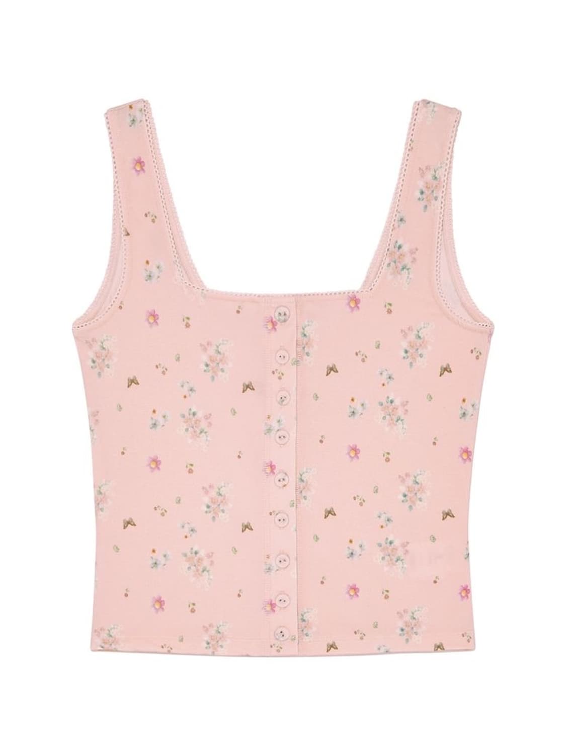 (새상품) 글로니 PURE MODAL BUTTON TANK 핑크 판매  상품이미지1
