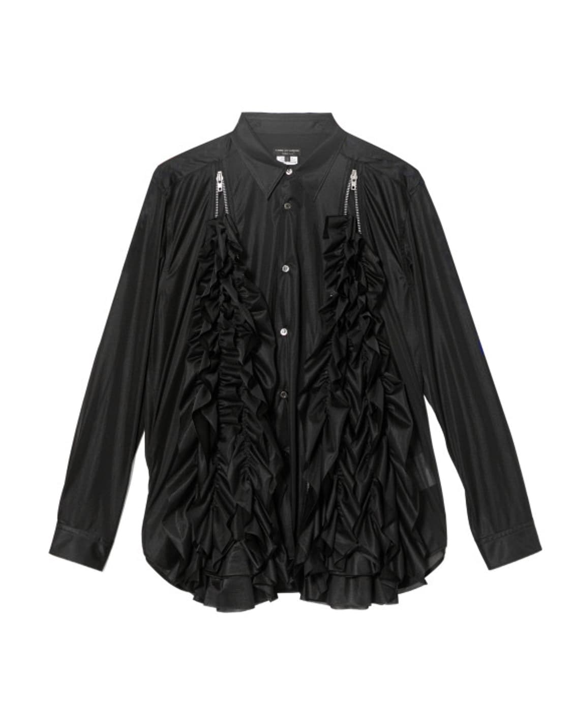 꼼데가르송 옴므플러스 / 26SS 러플 지퍼 셔츠 / L 상품이미지2