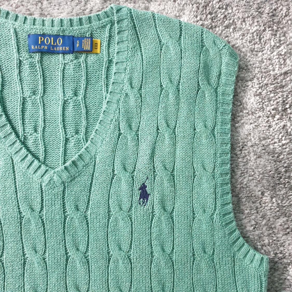 폴로 랄프로렌 케이블 니트 조끼 상품이미지5