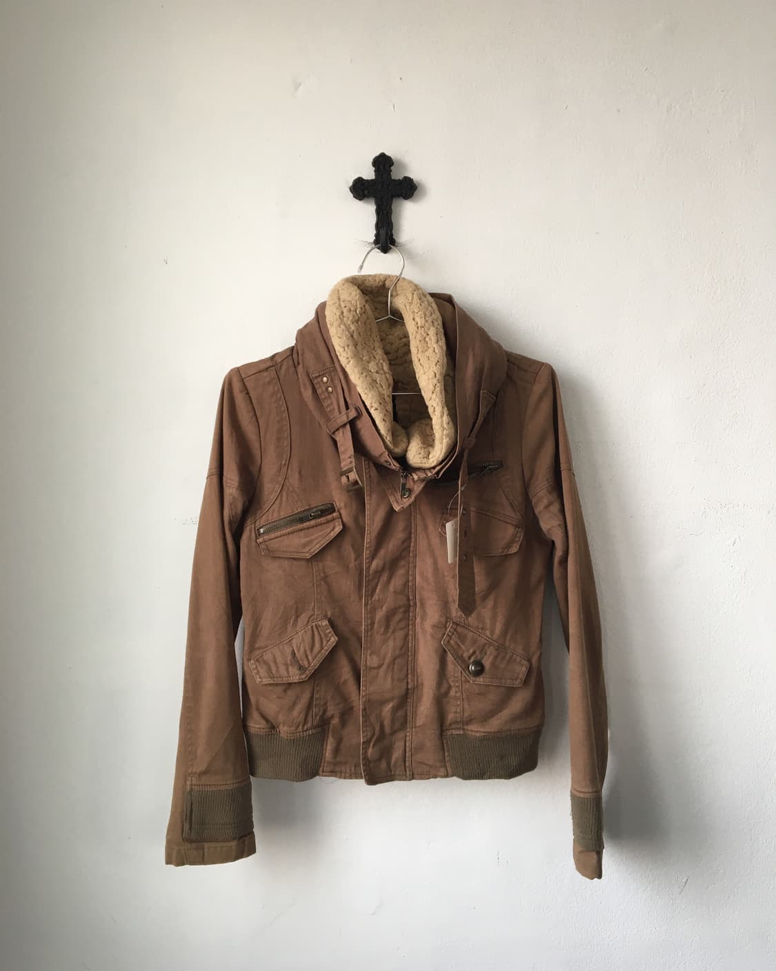 High neck belted jacket 상품이미지2