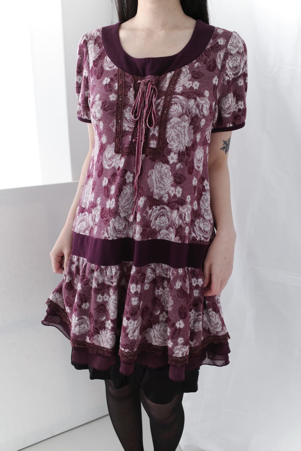 axes femme) flower long half T 상품이미지5