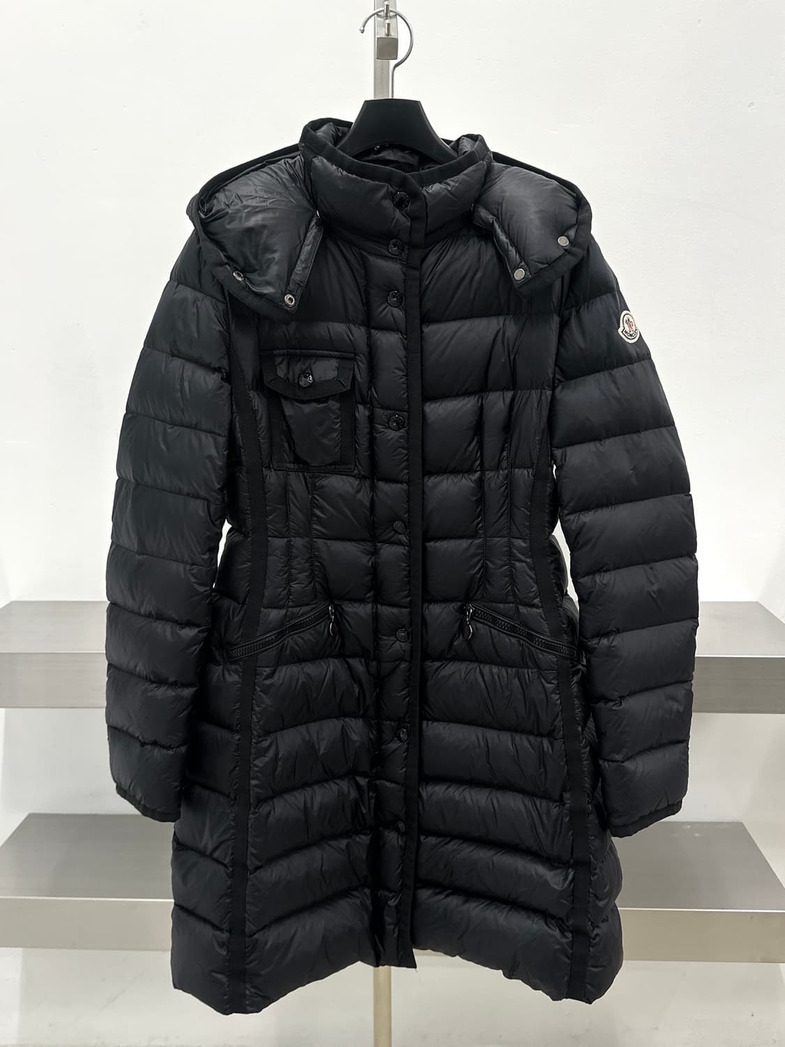 몽클레어 헤르민 블랙 롱 패딩  상품이미지5