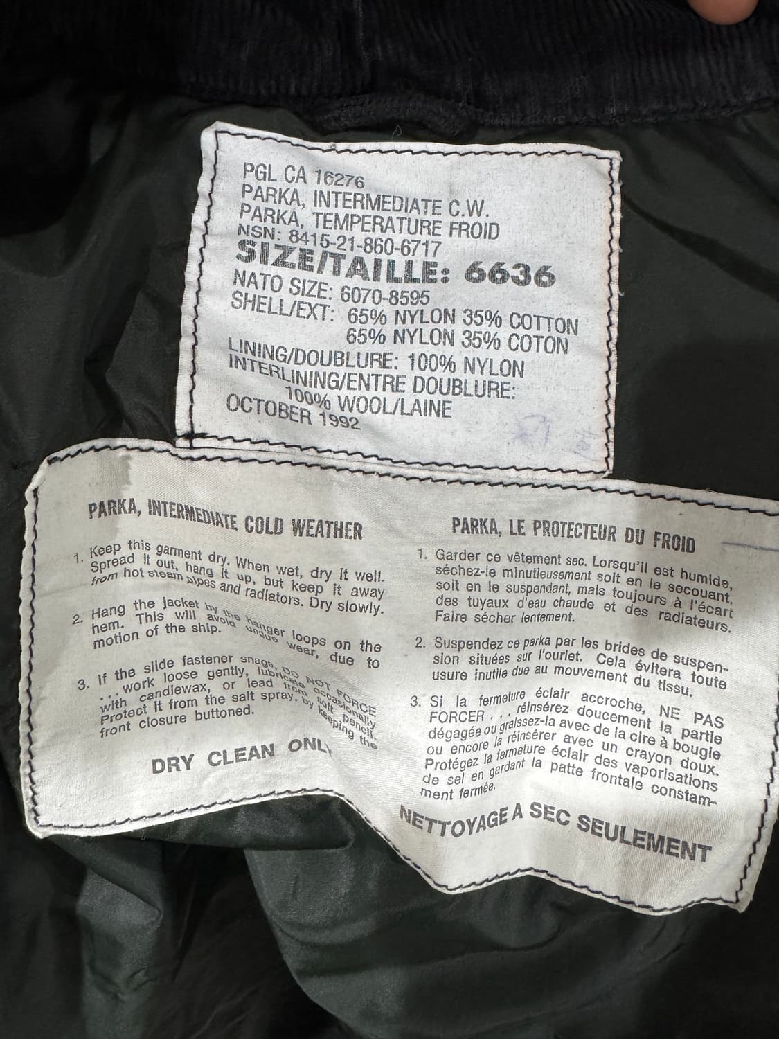 레어* 90s 캐나다군 덱자켓 상품이미지7