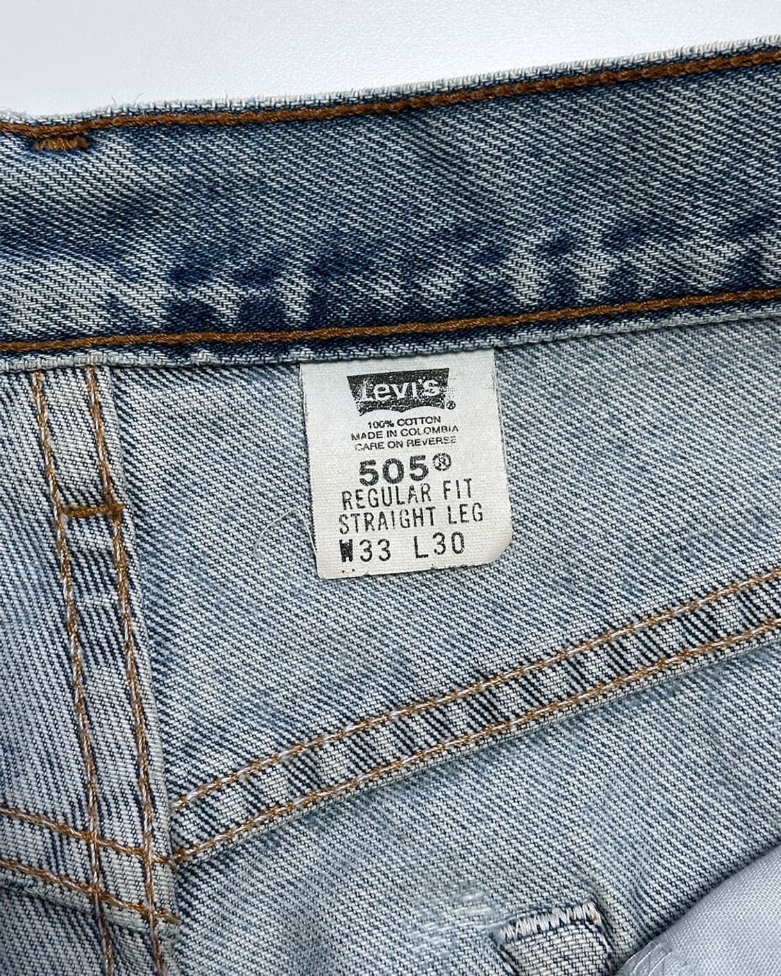 리바이스 505 연청 데님 팬츠 상품이미지4