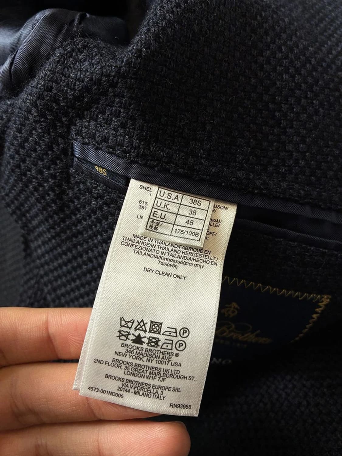 브룩스브라더스 울 짜임 블레이저 자켓 PN8425 상품이미지8