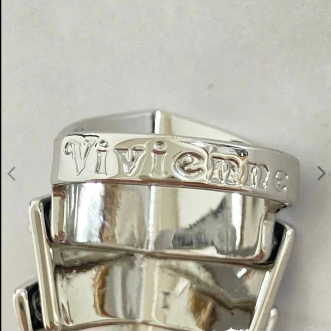 비비안웨스트우드 아카이브 블랙실버 아르테미스 너클링 반지 상품이미지3