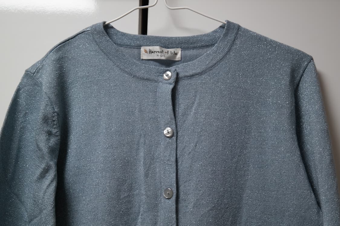 하늘색 반짝이 가디건 상품이미지2