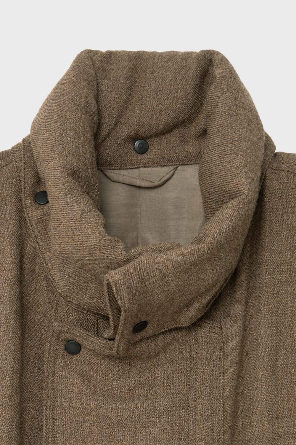 [4] 캡틴선샤인 25aw 울 서지 헌터자켓 브라운 상품이미지2