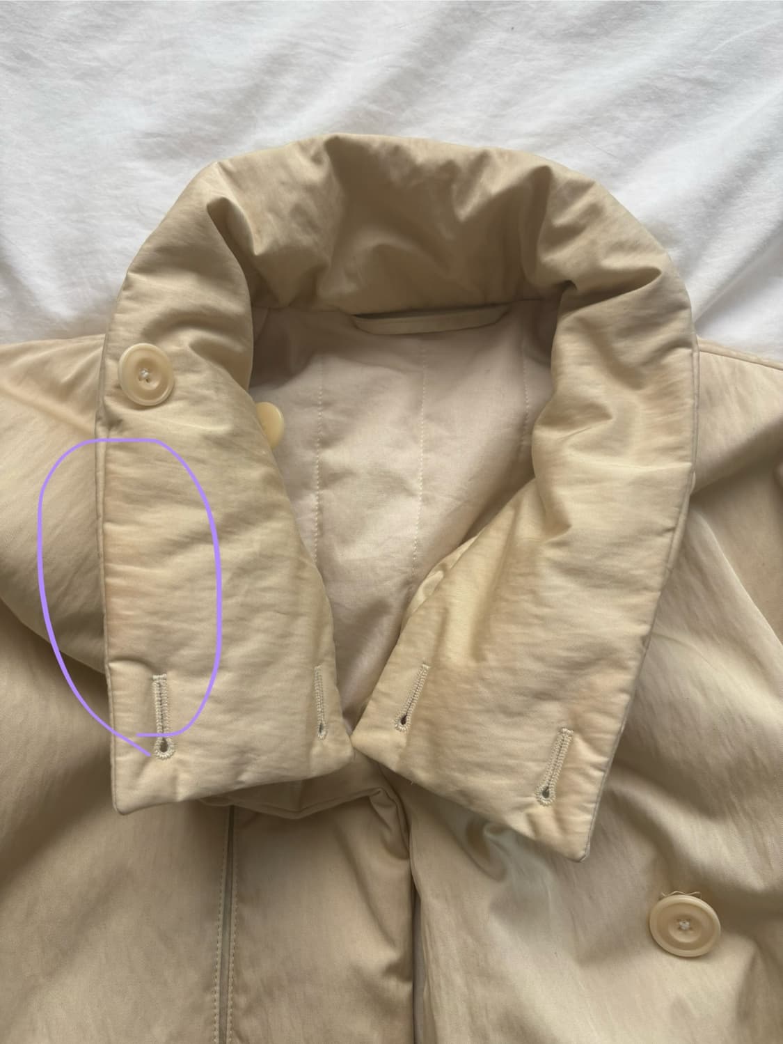 르메르 wadded asymmetrical jacket- Mist(36) 상품이미지5