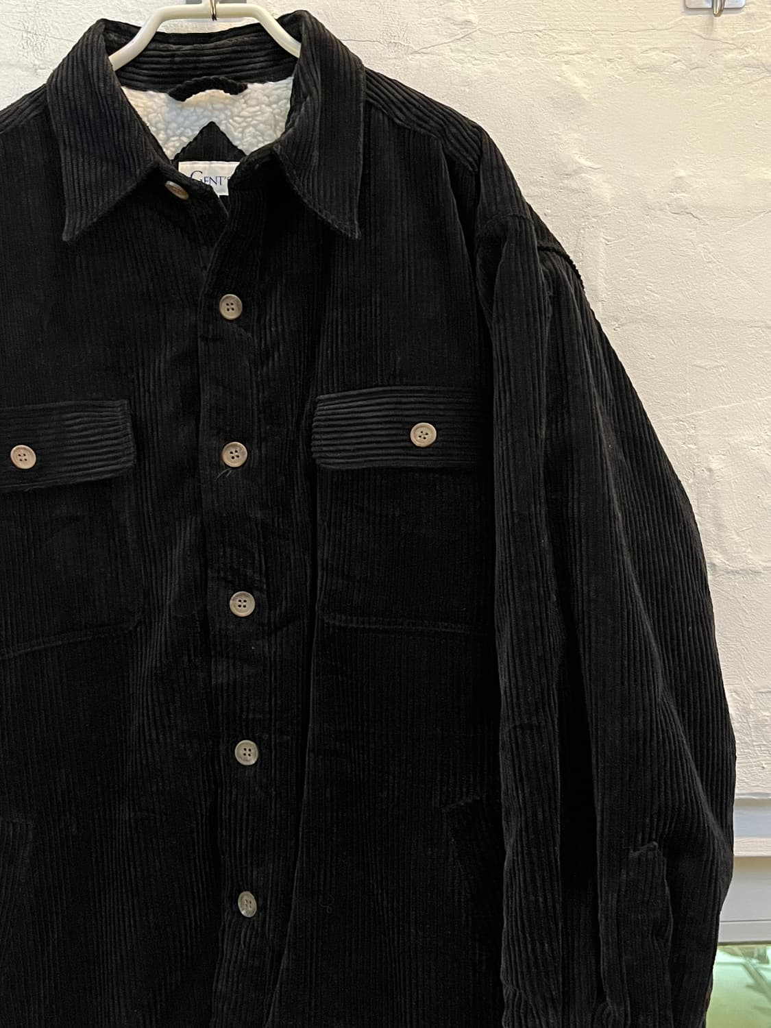 Gents 시어링 코듀로이 셔츠 자켓 블랙 LL 상품이미지3