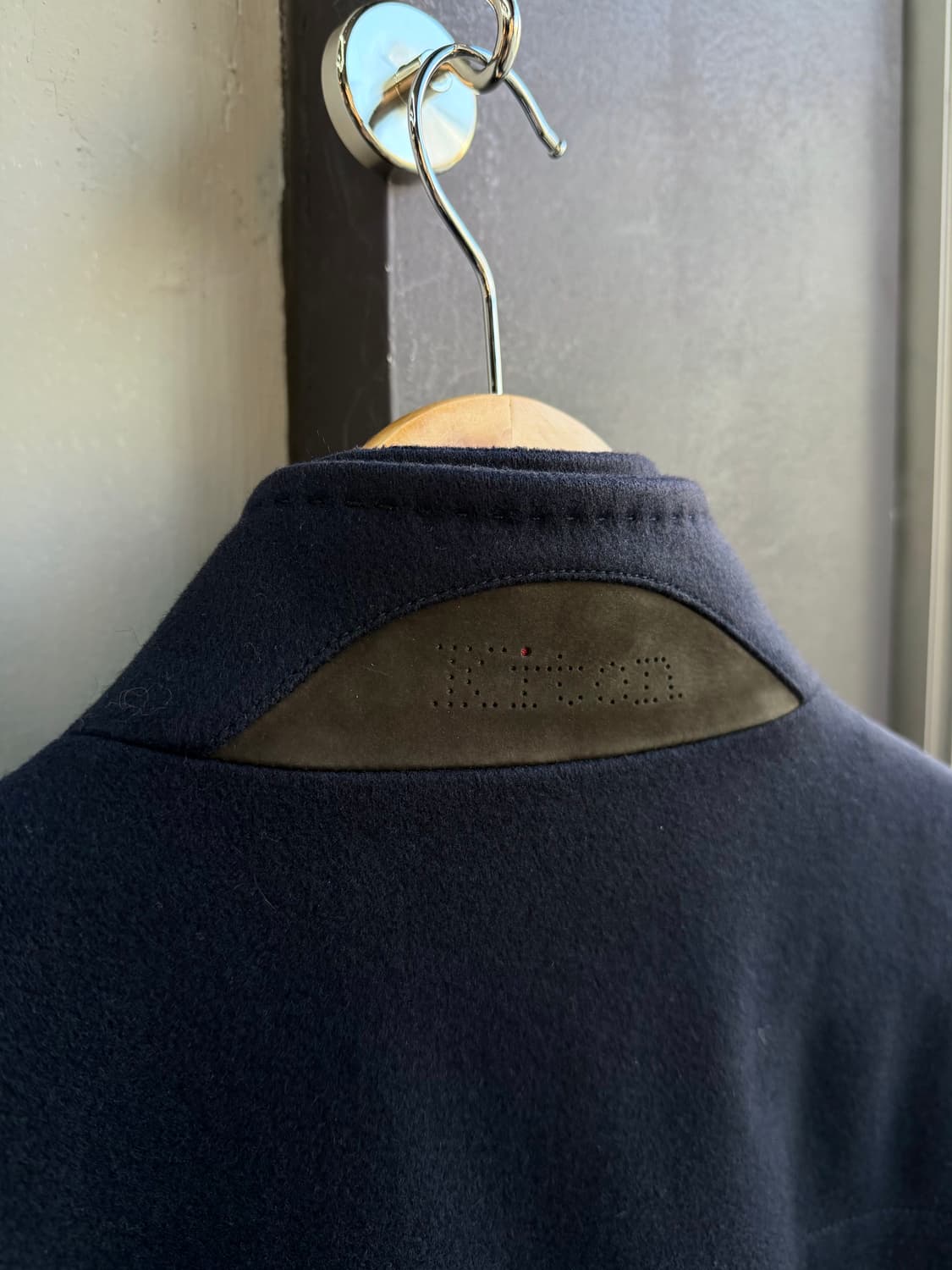 52/ 키톤 캐시미어 엘보 리얼레더 코트 자켓 상품이미지8