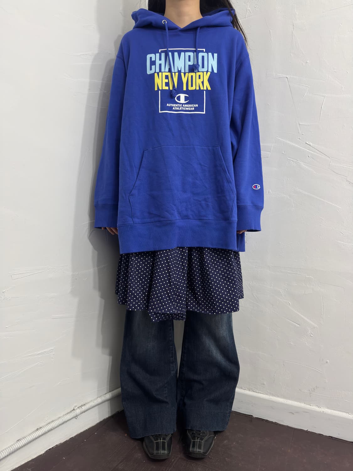 champion newyork printing hoodie 상품이미지4