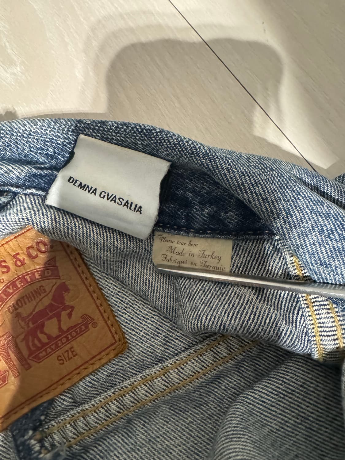 지디 베트멍 X 리바이스 17/SS 리워크 자켓 M 상품이미지6