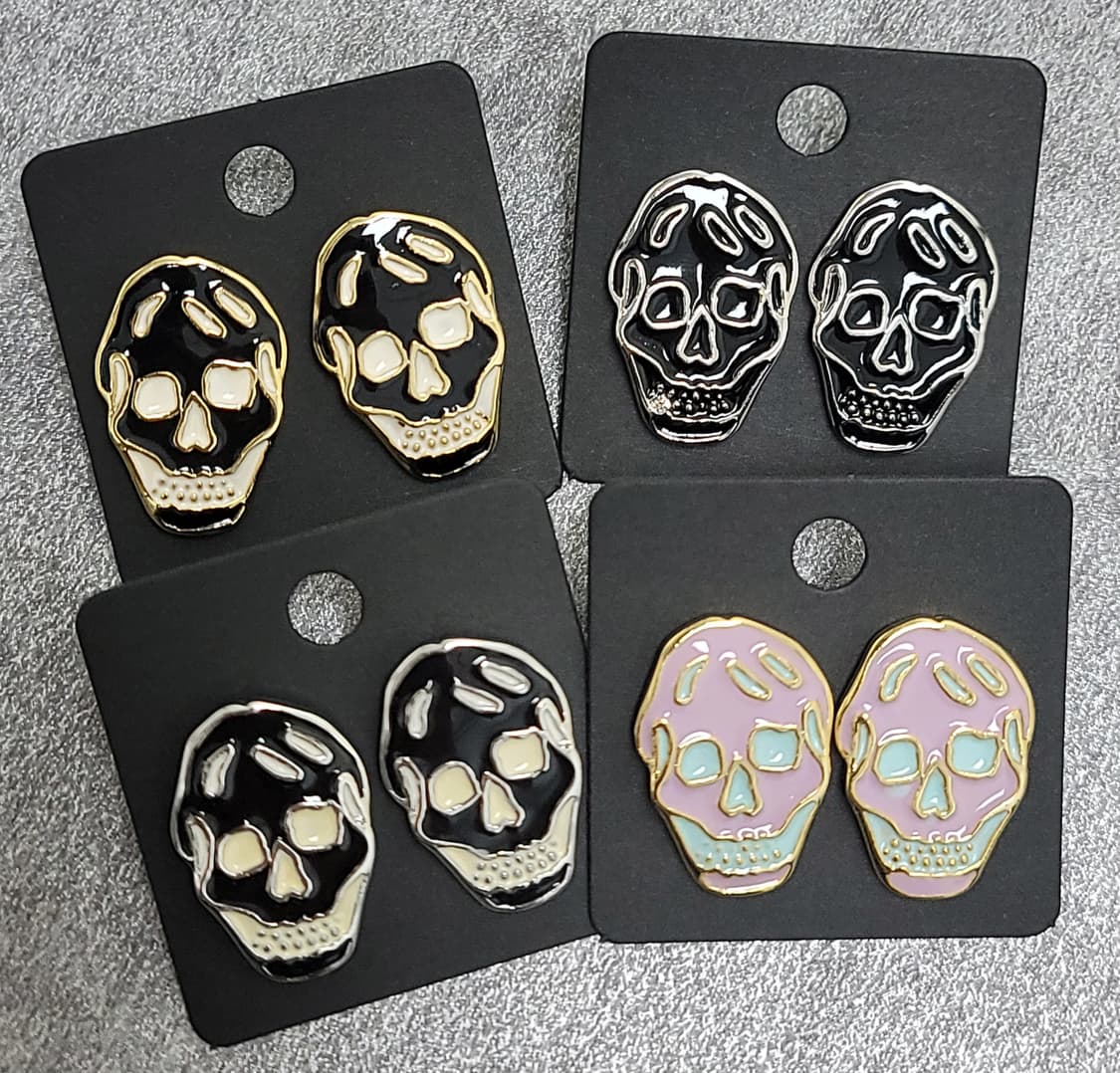 스컬 해골귀걸이 상품이미지1