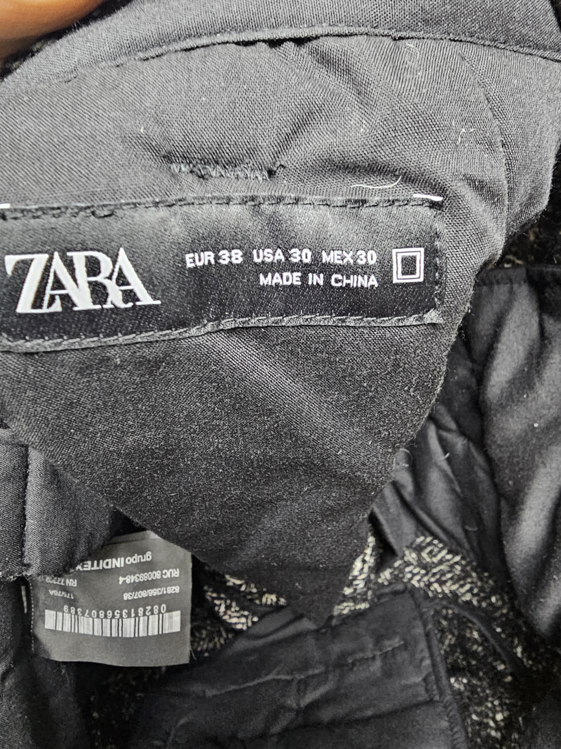 새상품 자라 와이드핏 헤링본 벨트 팬츠 상품이미지5