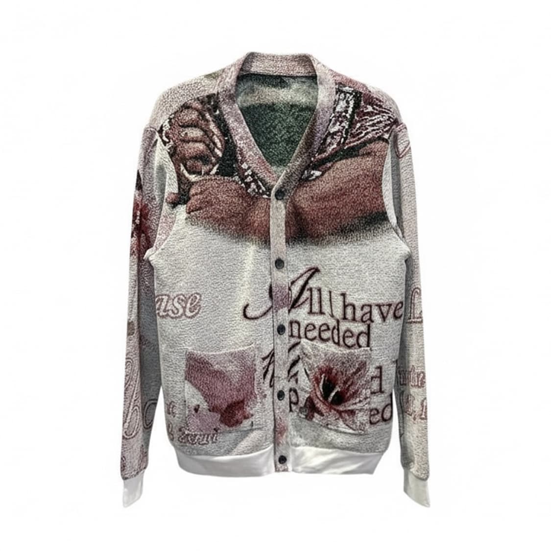 USA VINTAGE 러그 블랭킷 리메이크 가디건 그래픽 패턴 핑크 상품이미지1