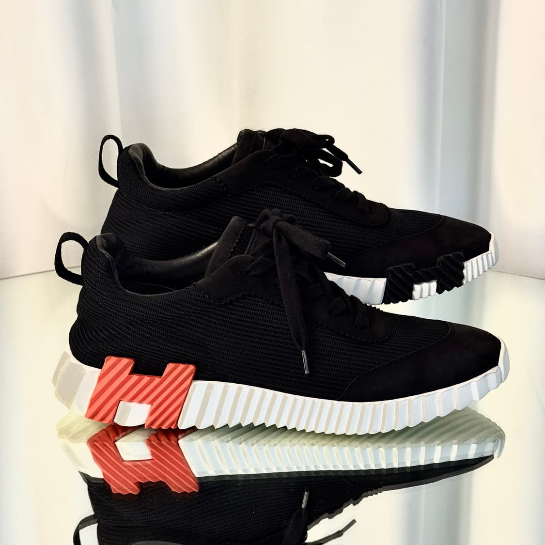 [정품] 에르메스 바운싱 메쉬 스웨이드 스니커즈 42사이즈 상품이미지4