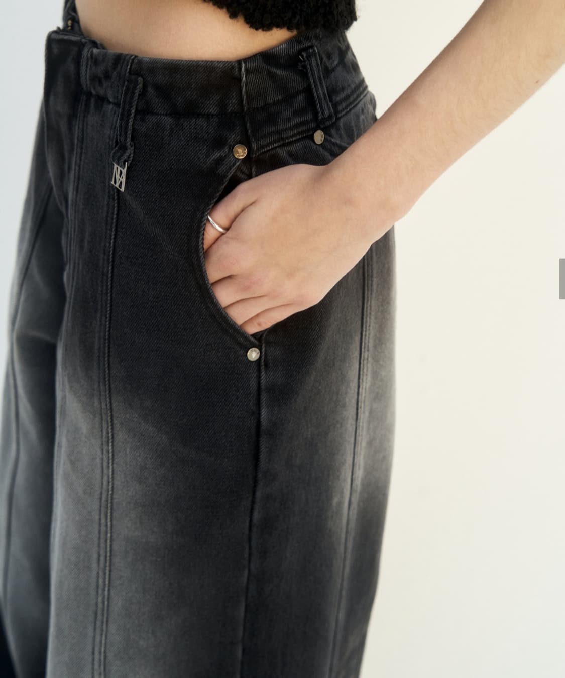 트리밍버드 커브드 포켓 데님 팬츠 상품이미지4