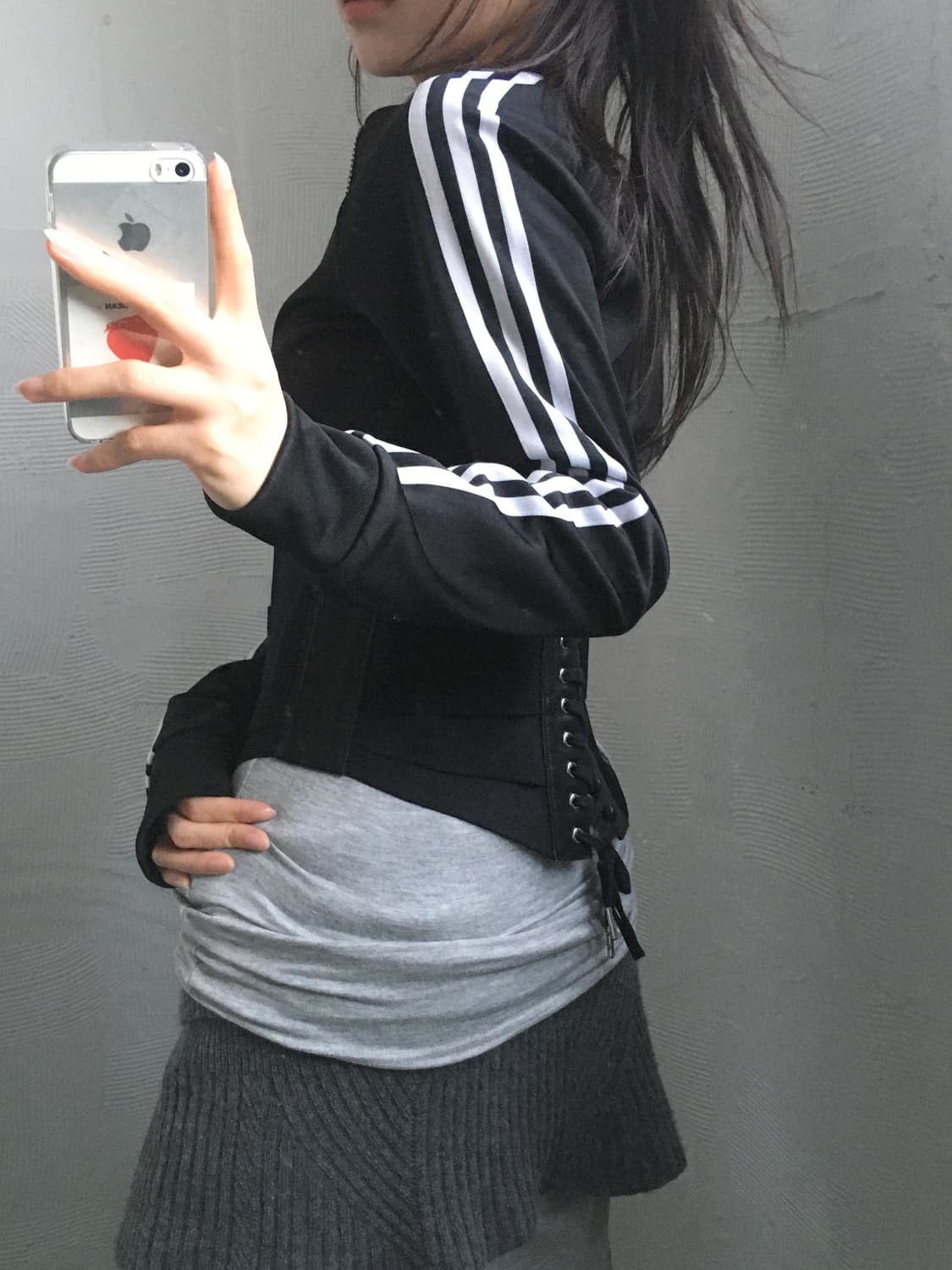 Adidas 아디다스 x 제레미 스캇 블랙 코르셋 디테일 트랙탑  상품이미지1