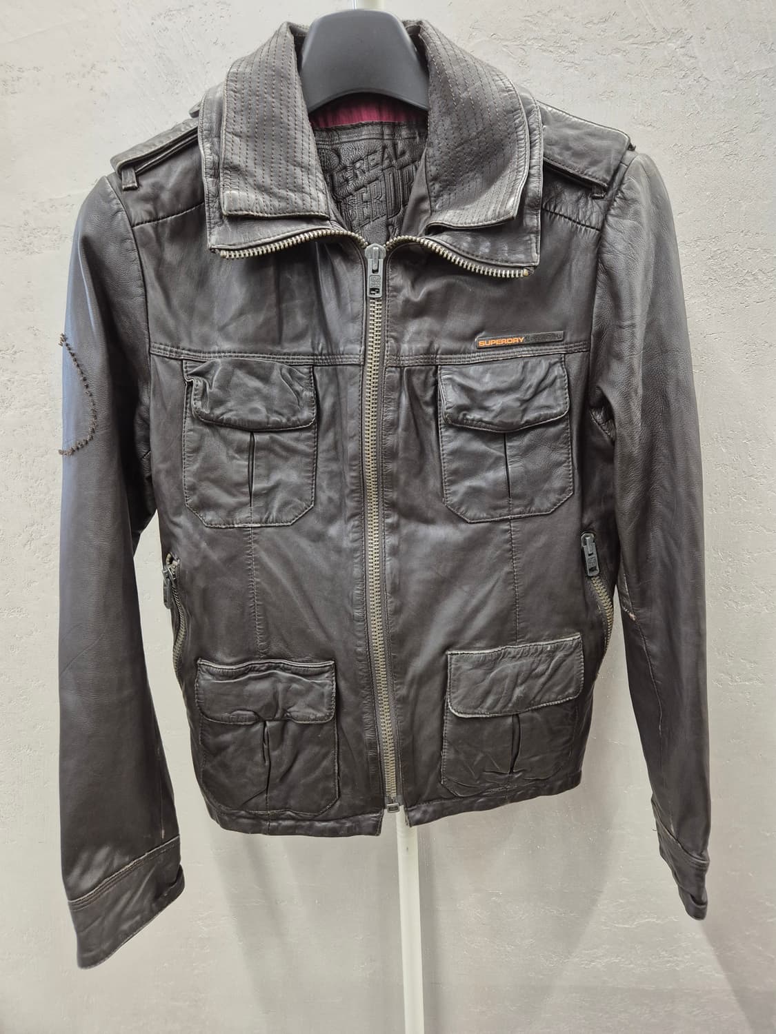 슈퍼드라이 베컴 가죽 자켓 S 상품이미지2