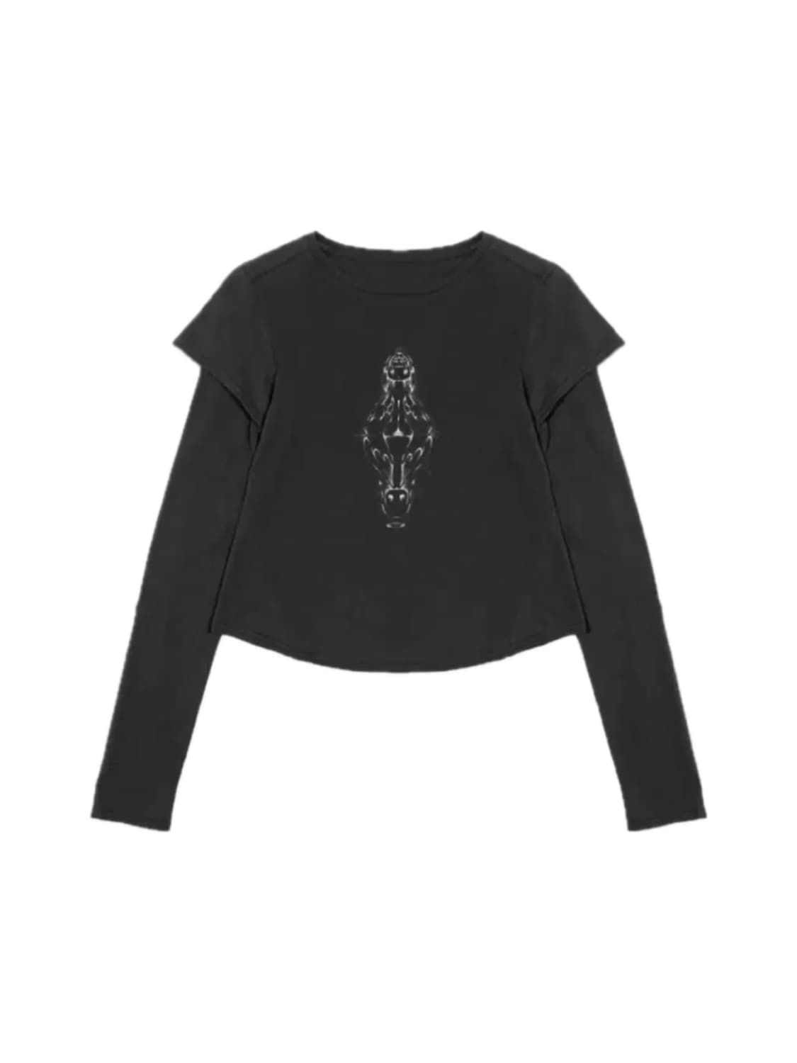 suu layered long sleeve (charcoal) 상품이미지1