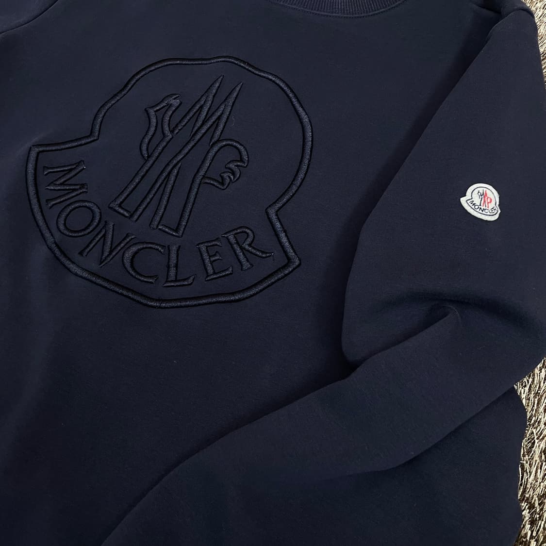 몽클레어 Moncler 네이비 빅로고 기모 맨투맨 L 상품이미지5