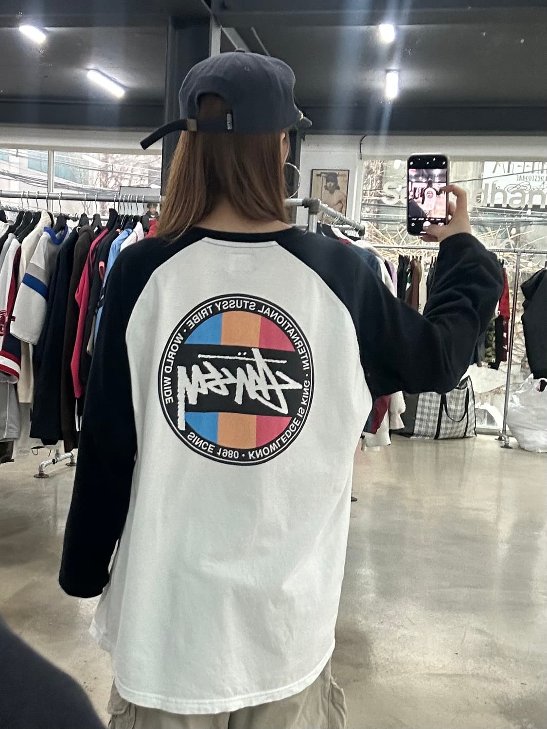 스투시 90s 컬러 월드와이드 래글런 롱슬리브 상품이미지1