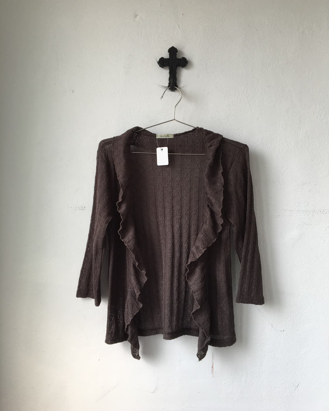 Ruffle point open cardigan 상품이미지1