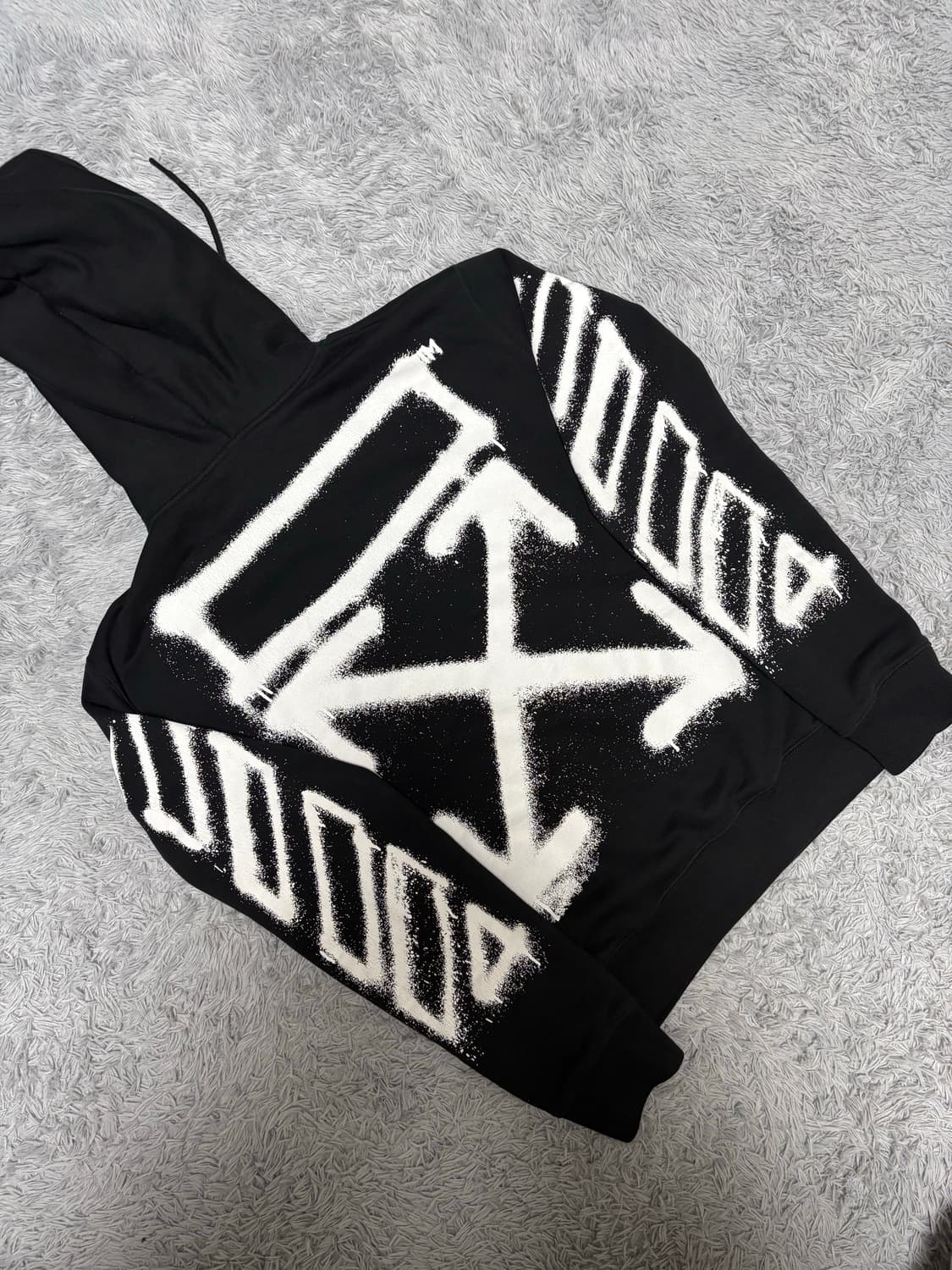 오프화이트 스프레이 애로우 후드집업 상품이미지1