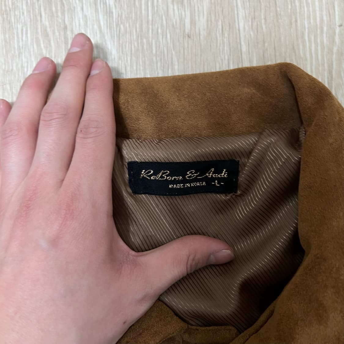 리본앤아우디 남성 클래식 스웨이드 자켓 L/100  상품이미지4